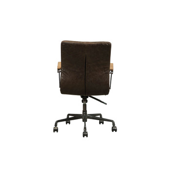 ACME 92028 Joslin Executive Office Chair, Distress Chocolate Top Grain Leather