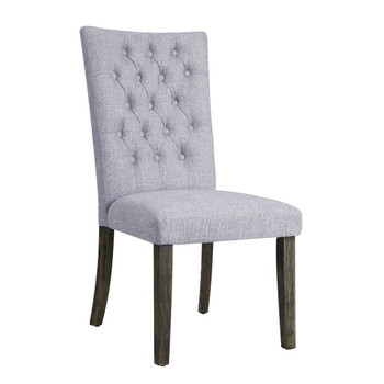 ACME 70168 Merel Side Chair (Set-2), Gray Linen & Gray Oak