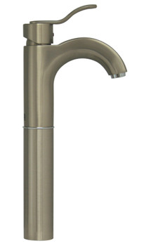 Whitehaus 3-04044-BN Single Hole Deck Mount Lever Modern Bathroom Faucet in Brushed Nickel