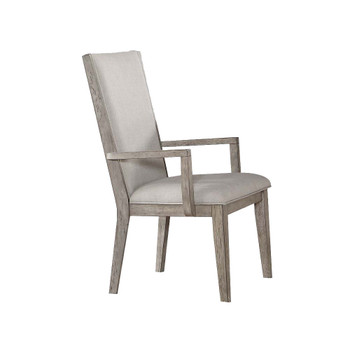 ACME 72863 Rocky Arm Chair (Set-2), Fabric & Gray Oak