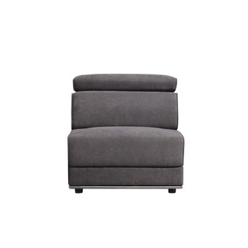 ACME Alwin Modular Armless Chair, Dark Gray Fabric