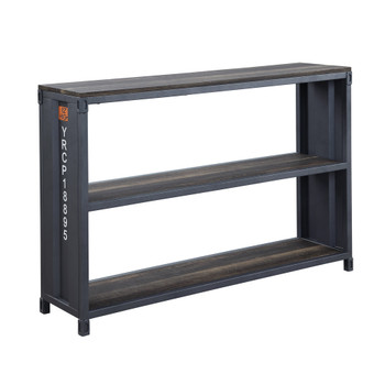 ACME 92997 Cargo Bookshelf, Weathered Oak & Gunmetal Finish