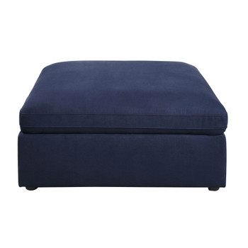 ACME Crosby Ottoman, Blue Fabric