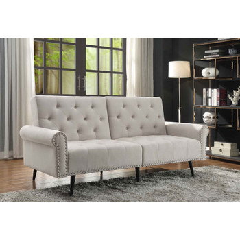ACME 58250 Eiroa Adjustable Sofa, Beige Fabric
