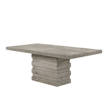 ACME 77185 Faustine Dining Table, Salvaged Light Oak Finish