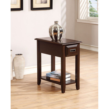 ACME Flin Side Table, Dark Cherry