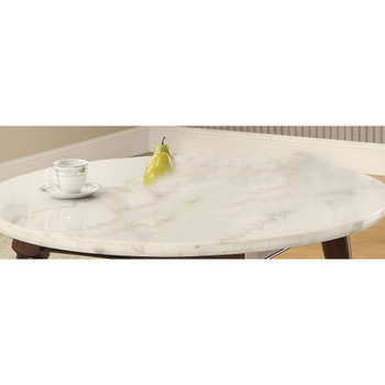 ACME 82890 Gasha Coffee Table, White Marble & Walnut