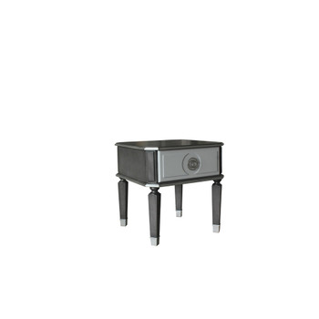 ACME House Beatrice End Table, Charcoal & Light Gray Finish