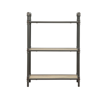 ACME Itzel Bookshelf, Antique Oak & Sandy Gray