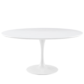 Modway Lippa 60" Round Wood Top Dining Table EEI-1120-WHI