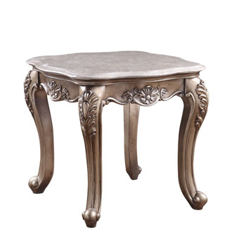 ACME Jayceon End Table, Marble & Champagne