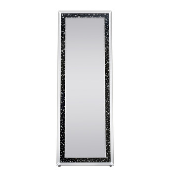 ACME Noor Accent Mirror (Floor), Mirrored & Faux GemStones