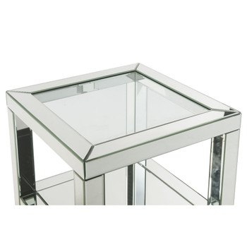 ACME 84732 Noralie End Table, Mirrored & Faux Diamonds
