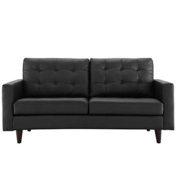 Modway Empress Bonded Leather Loveseat EEI-1546-BLK