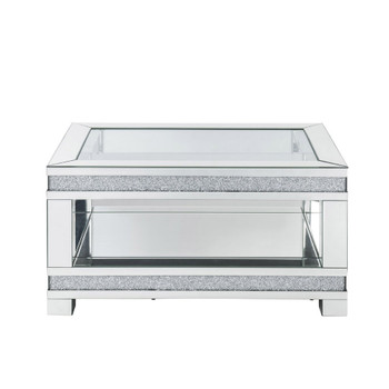 ACME Noralie Coffee Table, Mirrored & Faux Diamonds