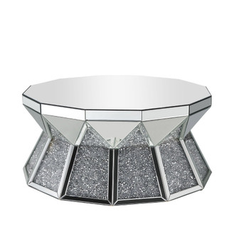 ACME Noralie Coffee Table, Mirrored & Faux Diamonds