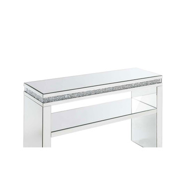 ACME 90675 Noralie Sofa Table, Mirrored & Faux Diamonds