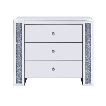 ACME Noralie Console Table, Mirrored & Faux Diamonds