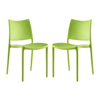 Modway Hipster Dining Side Chair Set of 2 EEI-2424-GRN-SET