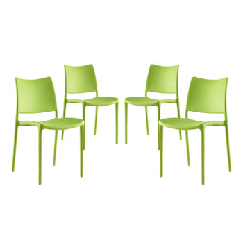 Modway Hipster Dining Side Chair Set of 4 EEI-2425-GRN-SET