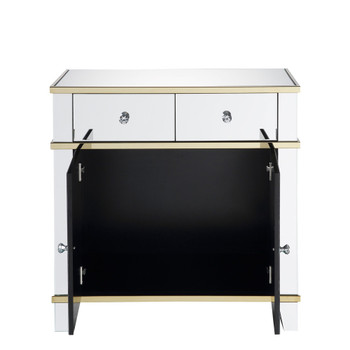 ACME 97432 Osma Console Table, Mirrored & Gold