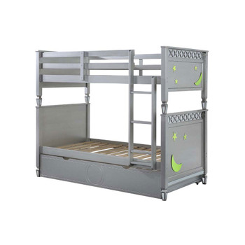 ACME 38325 Powell Twin Bunk Bed, Silver Finish