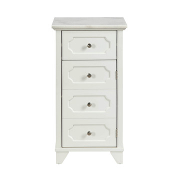 ACME Shakeia Cabinet, Marble & White