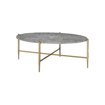 ACME 83475 Tainte Coffee Table, Faux Marble & Champagne Finish