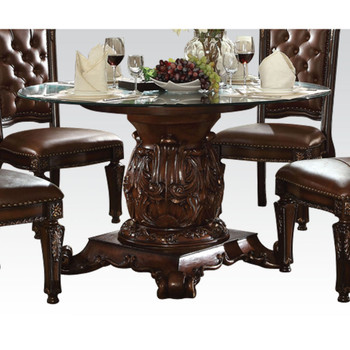 ACME Vendome Dining Table w/Pedestal, Cherry (1Set/3Ctn)