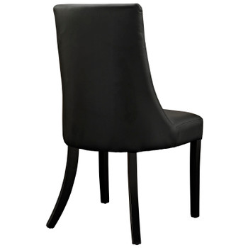 Modway Noblesse Dining Chair Vinyl Set of 2 EEI-1298-BLK