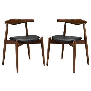 Modway Stalwart Dining Side Chairs Set of 2 EEI-1377-DWL-BLK