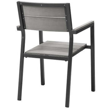 Modway Maine Dining Outdoor Patio Armchair EEI-1506-BRN-GRY Brown Gray