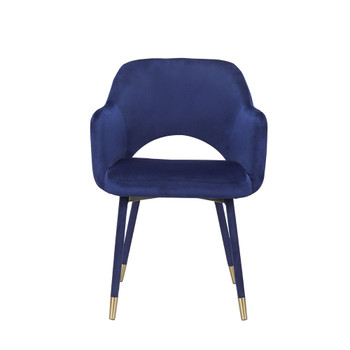 ACME Applewood Accent Chair, Ocean Blue Velvet & Gold