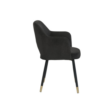 ACME 59854 Applewood Accent Chair, Black Velvet & Gold