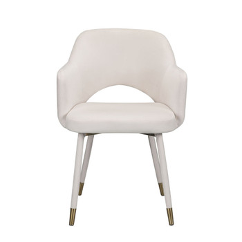 ACME Applewood Accent Chair, Cream Velvet & Gold