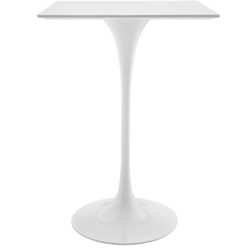 Modway Lippa 28" Square Wood Top Bar Table EEI-1826-WHI White