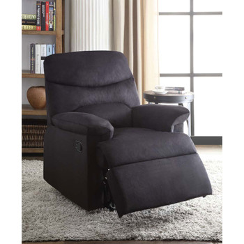 ACME 00701 Arcadia Recliner, Black Fabric