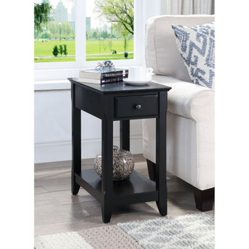 ACME 82740 Bertie Accent Table, Black Finish