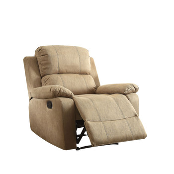 ACME Bina Recliner, Light Brown Polished Microfiber