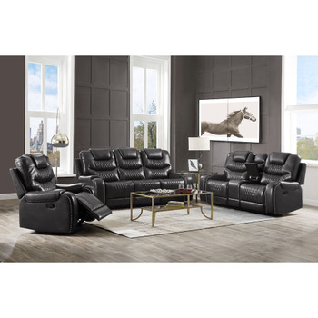 ACME 55410 Braylon Motion Sofa, Magnetite PU