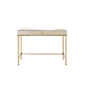 ACME Canine Writing Desk, Smoky Mirroed and Champagne Finish