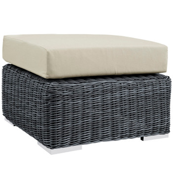 Modway Summon Outdoor Patio Sunbrella® Ottoman EEI-1869-GRY-BEI Canvas Antique Beige