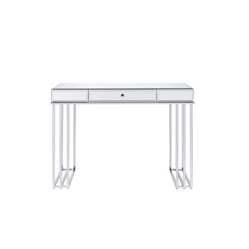 ACME Critter Writing Desk, Mirrored and Chrome Finish