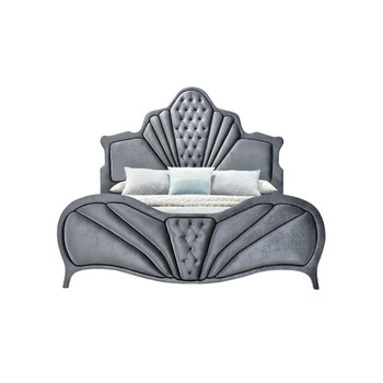 ACME Dante Eastern King Bed, Gray Velvet