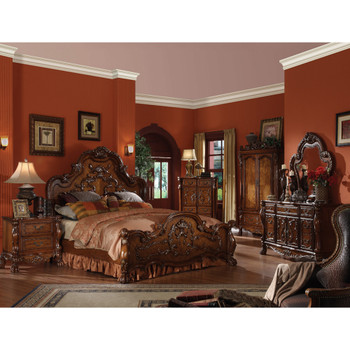 ACME 12140Q Dresden Queen Bed, Cherry Oak (1Set/3Ctn)