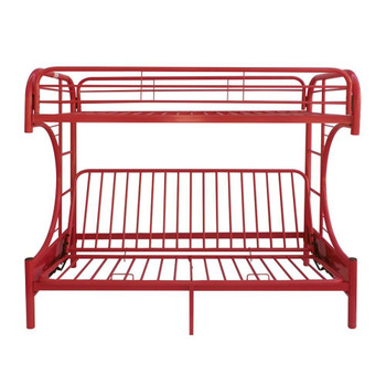 ACME 02091W-RD Eclipse Twin/Full/Futon Bunk Bed, Red