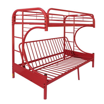 ACME Eclipse Twin/Full/Futon Bunk Bed, Red