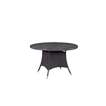 Modway Convene 47" Round Outdoor Patio Dining Table EEI-1916-EXP Espresso