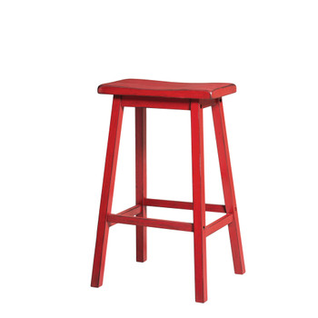 ACME Gaucho Bar Stool (Set-2), Antique Red, 29" Seat Height