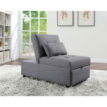 ACME 58247 Hidalgo Sofa Bed, Gray Fabric